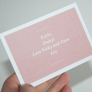 Add a printed personalised note in your gift box