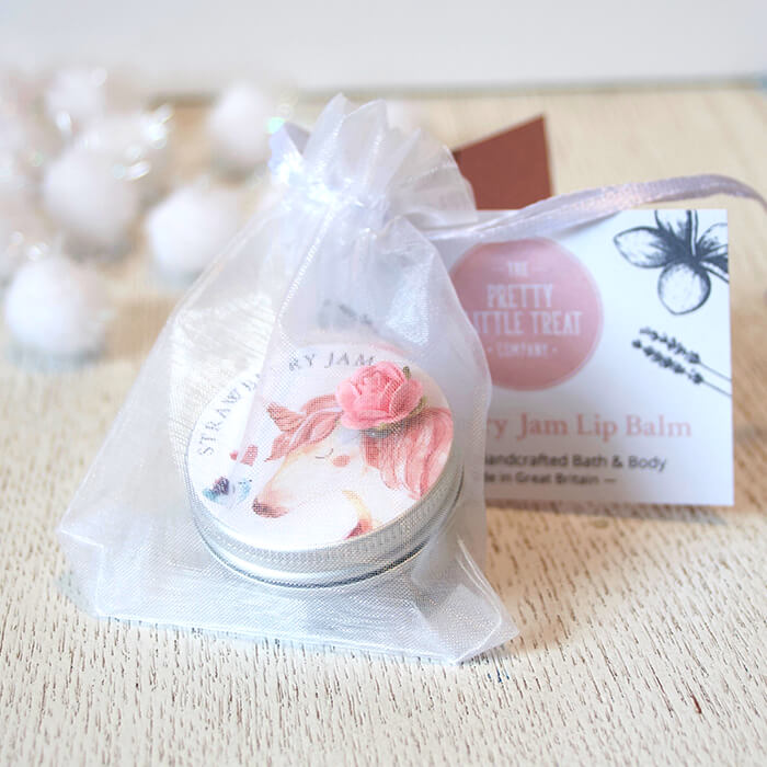 Beautiful Unicorn Lip Balm Gift Strawberry Jam Flavour Stocking Filler