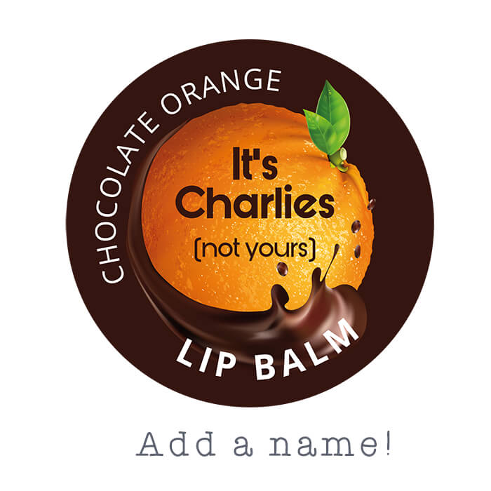 Personalised Chocolate Orange Lip Balm Unusual gift Little Treat