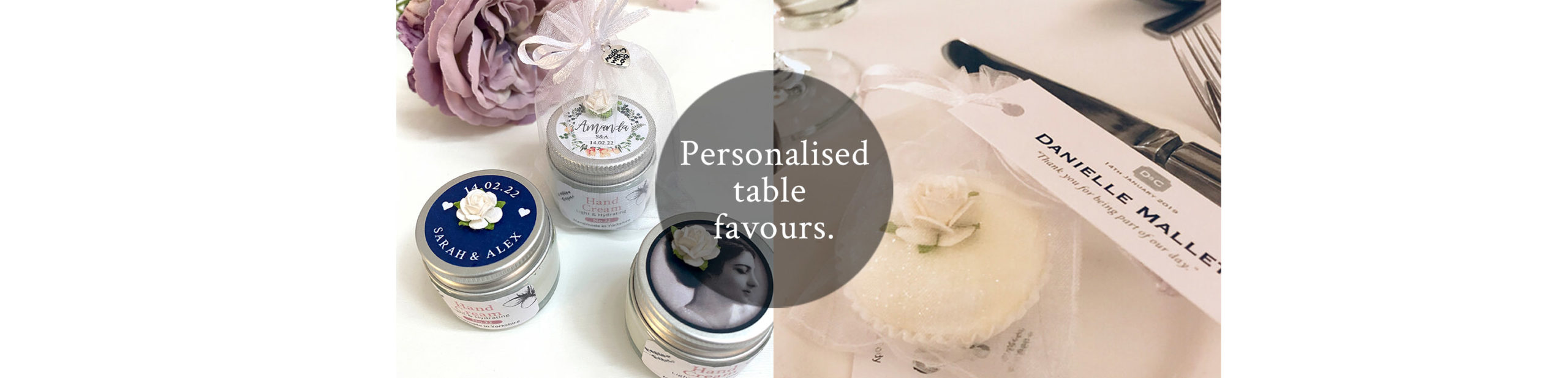Personalised Wedding Favours and Wedding Gifts Table Favours